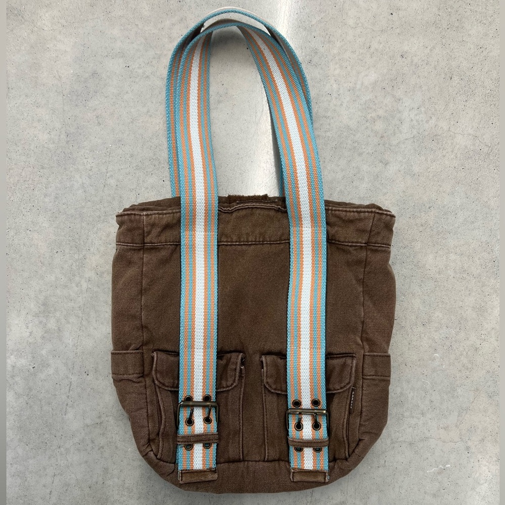 Vintage Garage brown canvas tote bag 👜